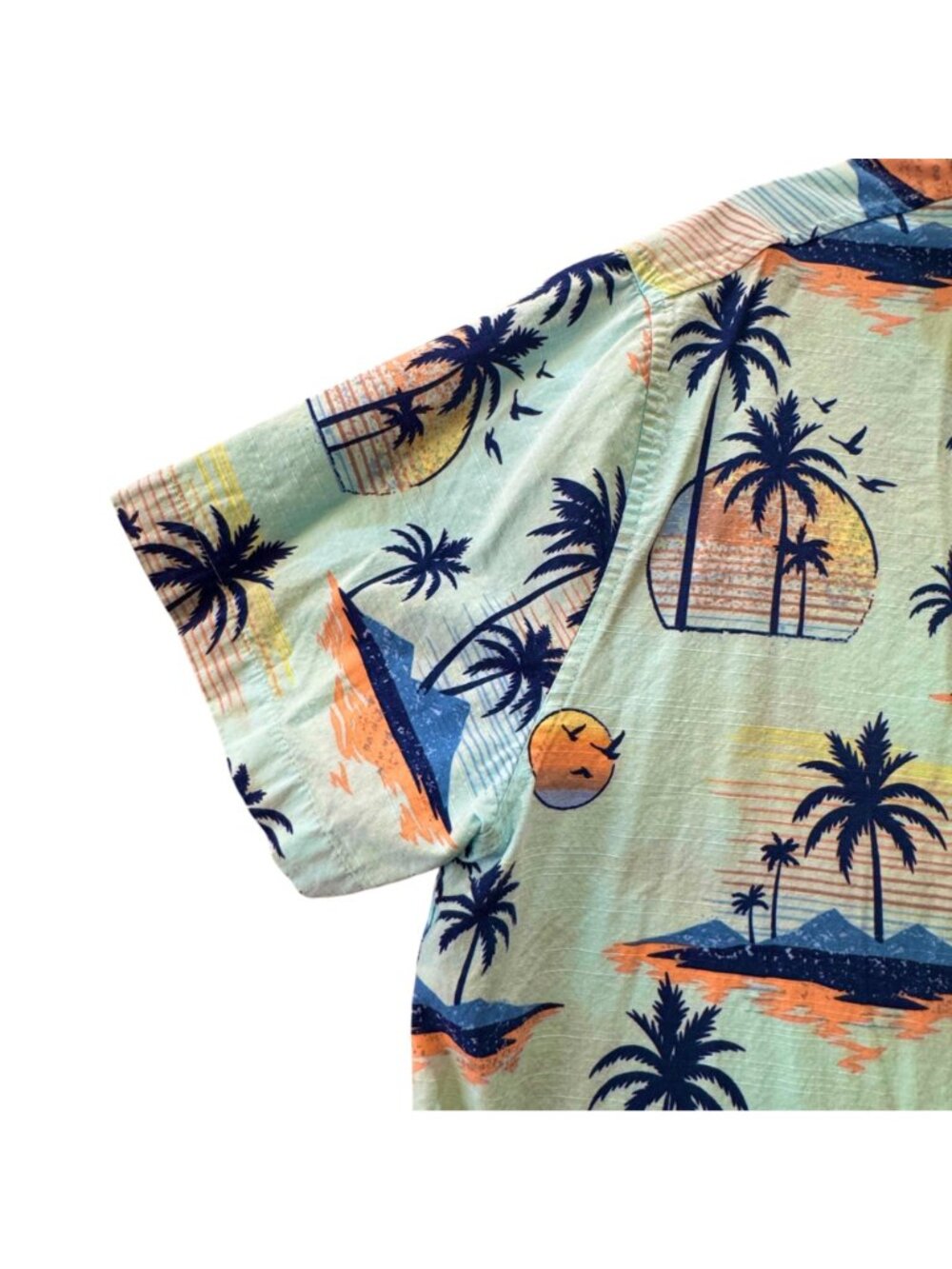 Ocean Pacific Men's XL Shirt Hawaiian Short-Sleeve Button Front Beach Surfer - Picture 5 of 8